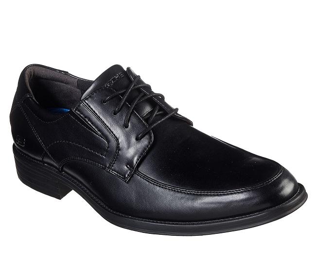 Zapatos Sin Cordones Skechers Hombre - Larken Negro HZSYJ9102